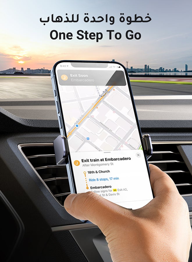 Ugreen Car Phone Holder, Air Vent Phone Mount, 360 Degree Rotatable Phone Holder Car, Flexible Car Mobile Holder, Air Vent Car Mount Compatible With iPhone 16/15 Series, Galaxy Z Flip 5/4 S24 S23, Xiaomi - Image 2